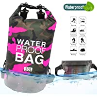 Idefair Bolsa Seca Impermeable- Mochila Seca Flotante Bolsa de Playa Saco seco liviano para la Playa- Paseos en Bote…